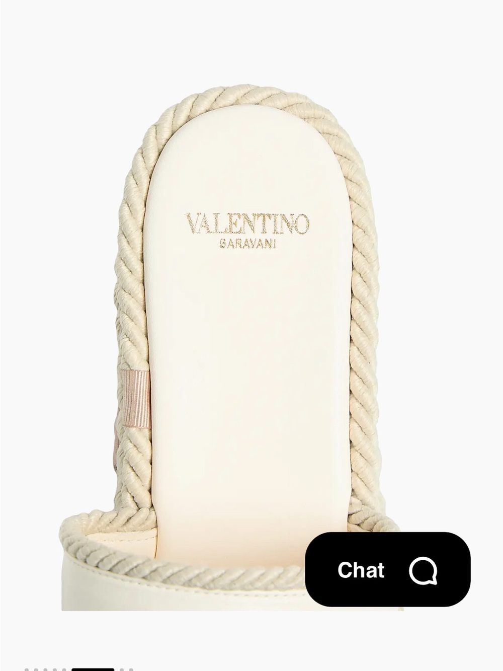 Valentino Garavani VLogo Torchon 100MM Wedge Slides in Napa